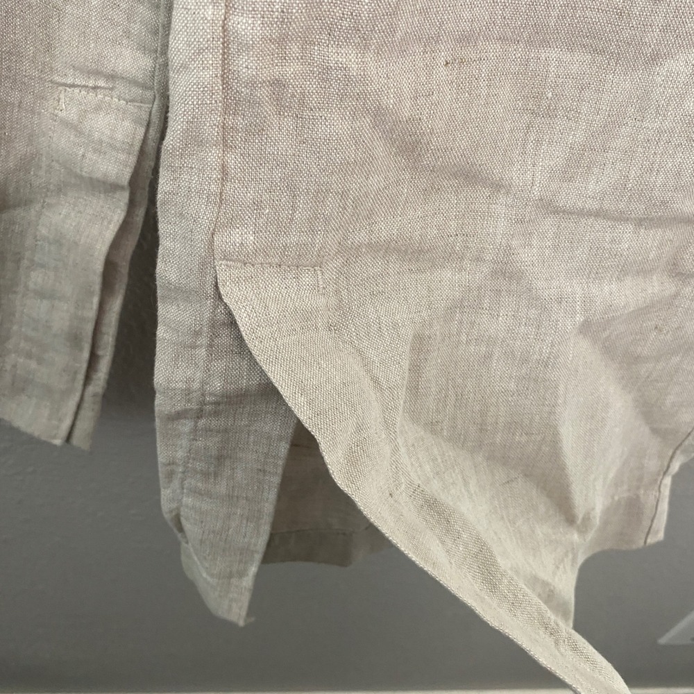 Athleta Retreat Linen High Rise Wide Leg Pant Medium Petite Lightweight Summer - Picture 5 of 6